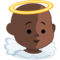 Baby Angel - Black emoji on Messenger